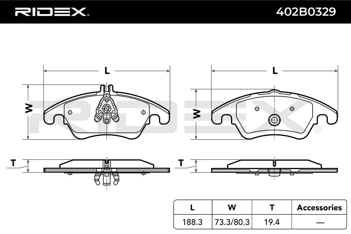 RIDEX Brake pad kit 402B0329
