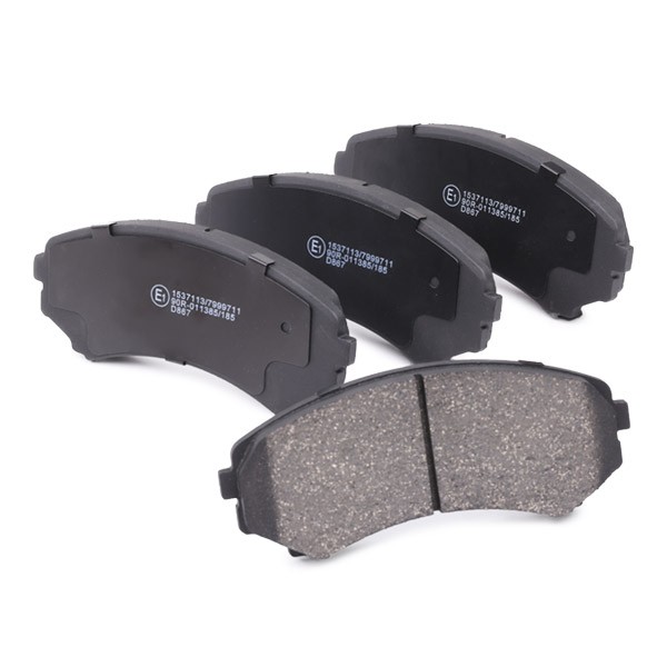 402B0186 Set of brake pads 402B0186 RIDEX Front Axle, with acoustic wear warning