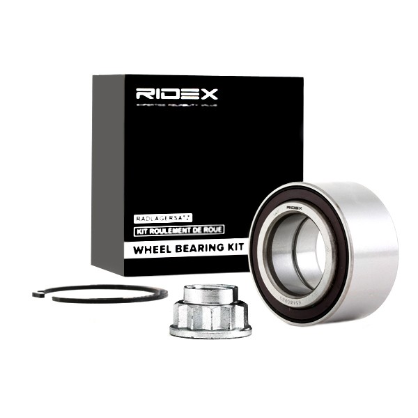 RIDEX 654W0085 Wheel bearing kit Front axle both sides, with integrated magnetic sensor ring, 69 mm
