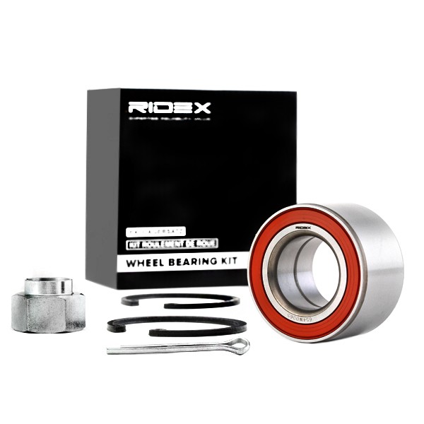 RIDEX 654W0065 Wheel bearing kit Front axle both sides, without ABS sensor ring, 64,00 mm
