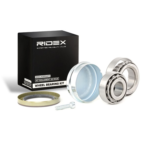 RIDEX 654W0095 Wheel bearing kit Front axle both sides, with shaft seal, 50 mm