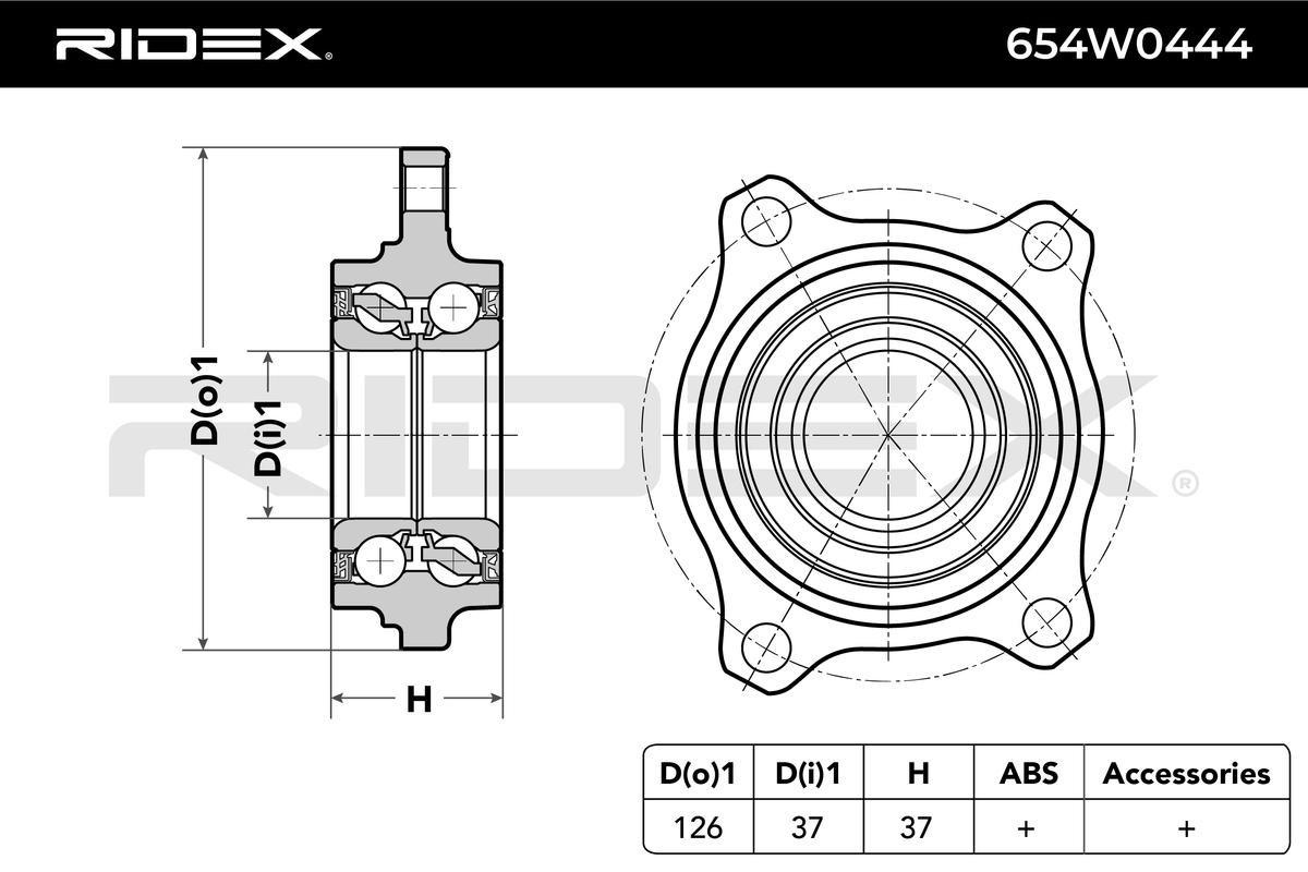 654W0444 Kit cuscinetto ruota RIDEX esperienza a prezzi scontati