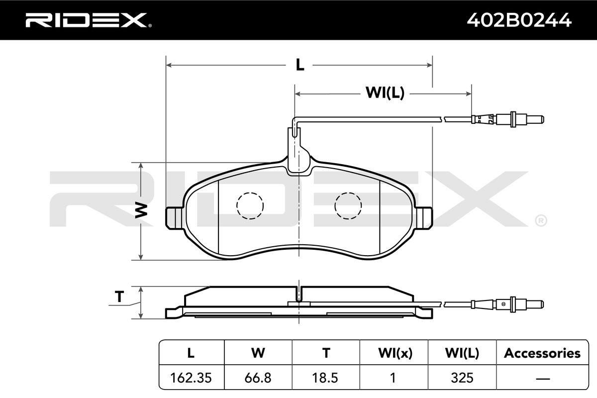 RIDEX Brake pad kit 402B0244