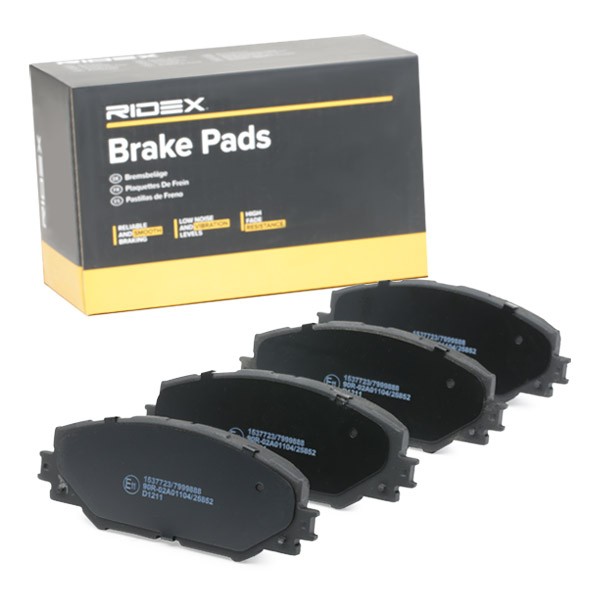 RIDEX 402B0241 Brake pad set Front Axle, not prepared for wear indicator, with accessories