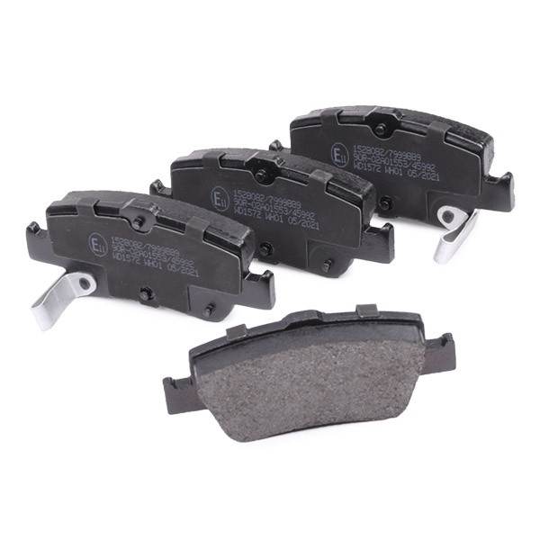 402B0184 Set of brake pads 402B0184 RIDEX Rear Axle, with acoustic wear warning
