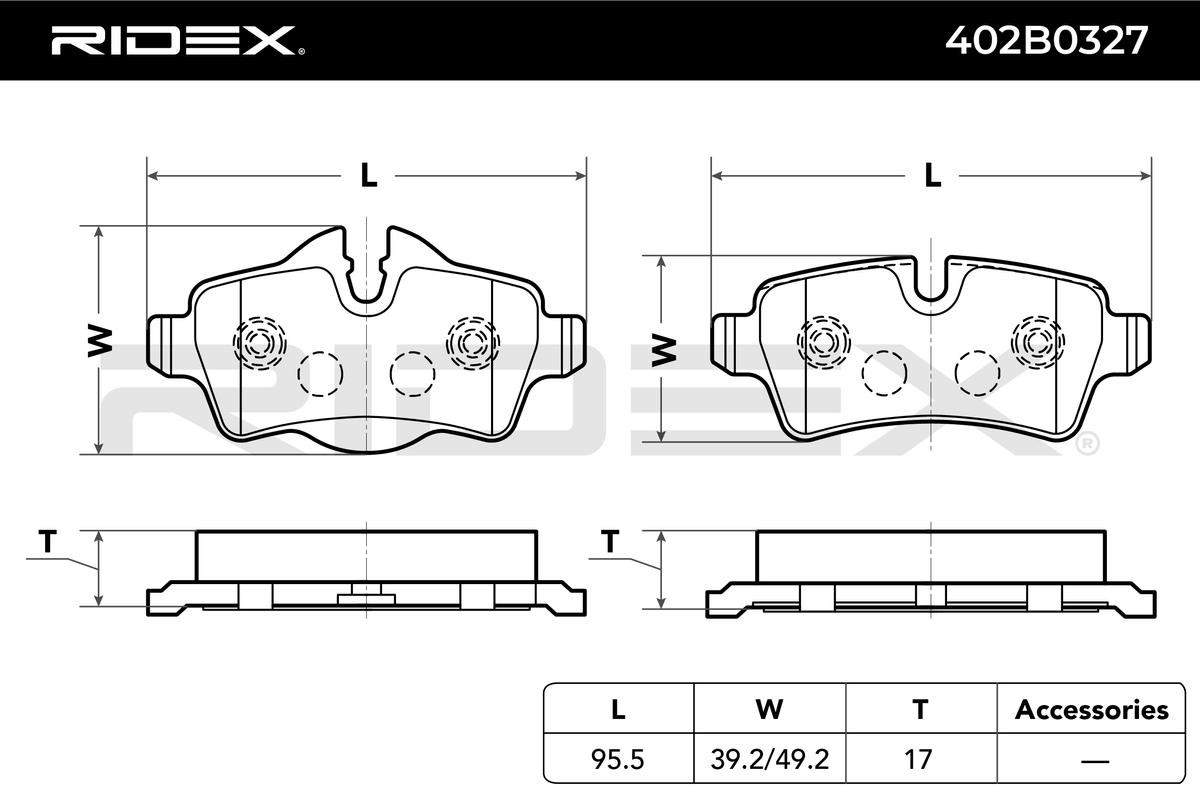 402B0327 Disc brake pads RIDEX 402B0327 review and test