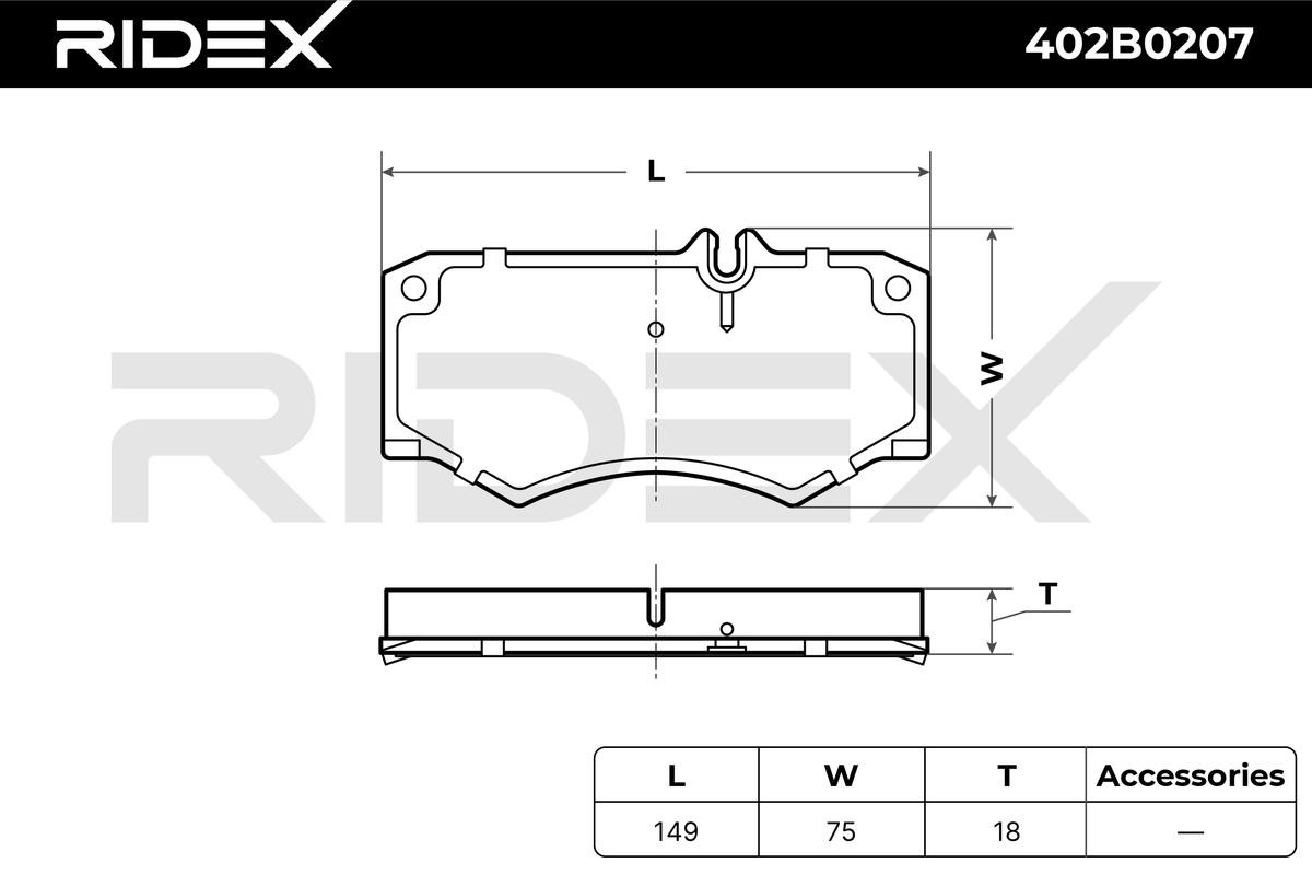 RIDEX Bremsklötze & Bremsbelagsatz 402B0207 kaufen
