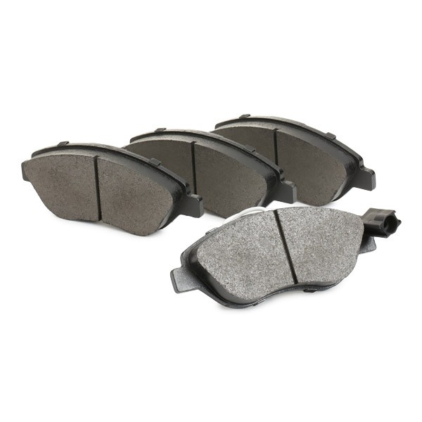 402B0310 Set of brake pads 402B0310 RIDEX Front Axle, incl. wear warning contact, with integrated wear warning contact