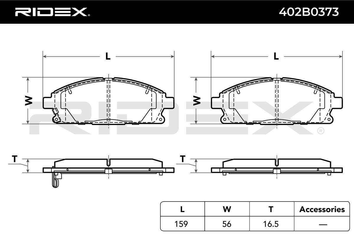 402B0373 Disc brake pads RIDEX 402B0373 review and test