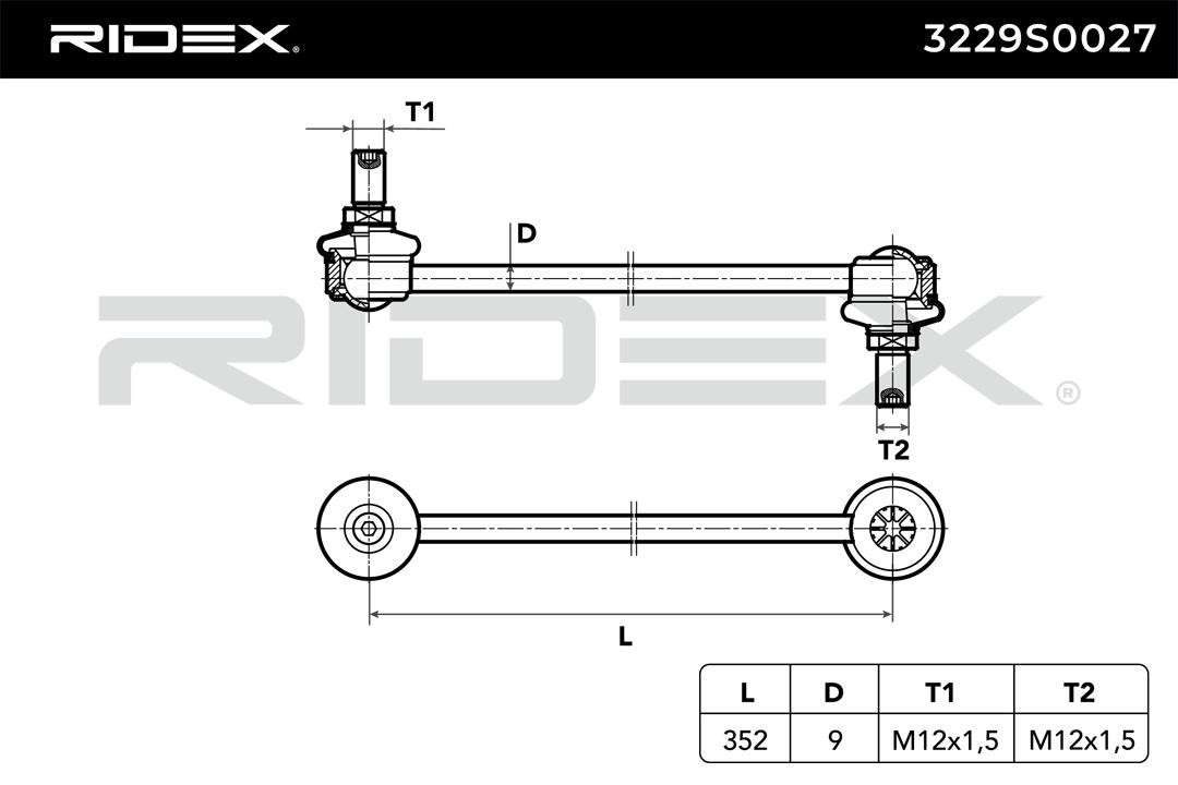 Anti-roll bar link 3229S0027 from RIDEX