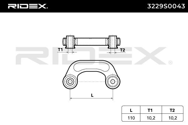 3229S0043 Bieleta de suspensión RIDEX Test