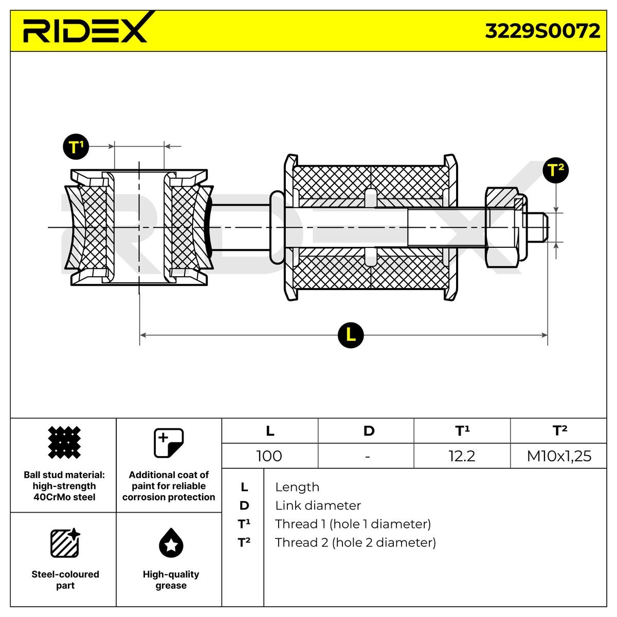 OEM-quality RIDEX 3229S0072 Link rod