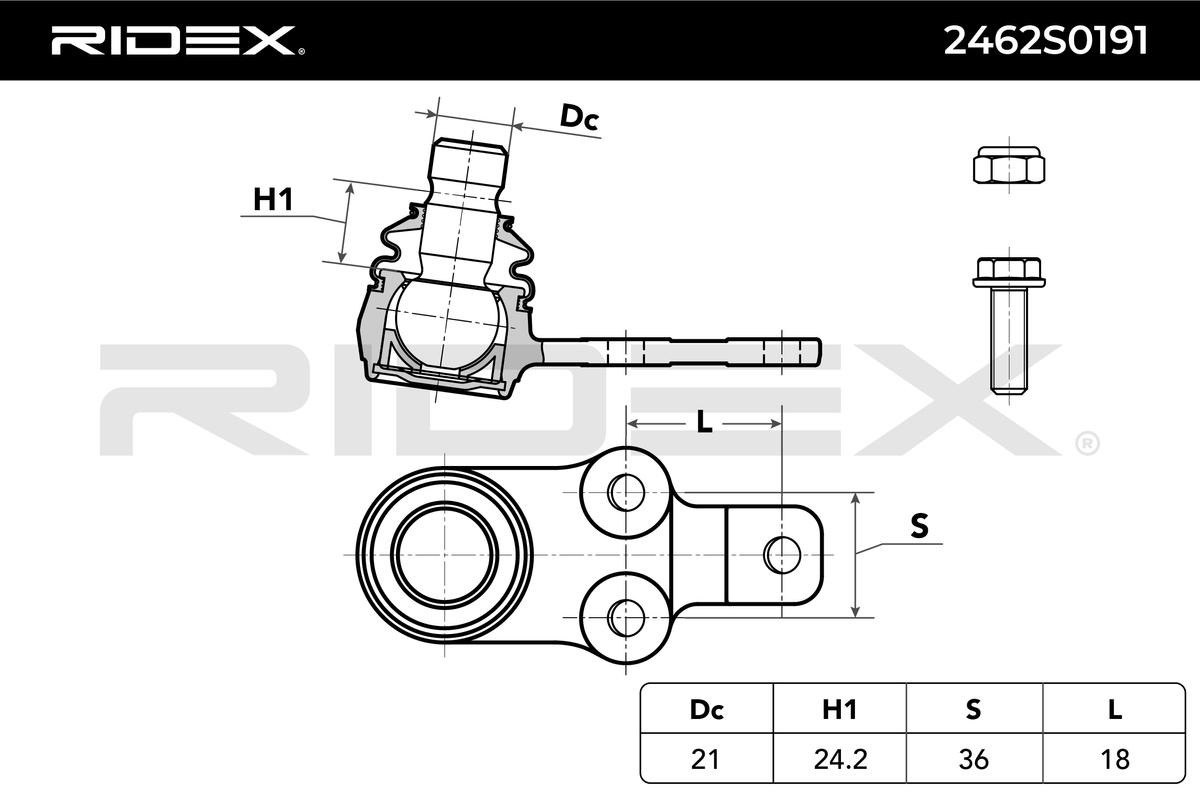 2462S0191 Führungsgelenk RIDEX - Markenprodukte billig