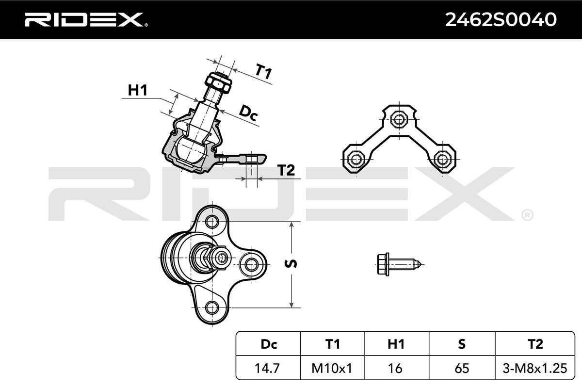 RIDEX Suspension arm ball joint 2462S0040 buy online