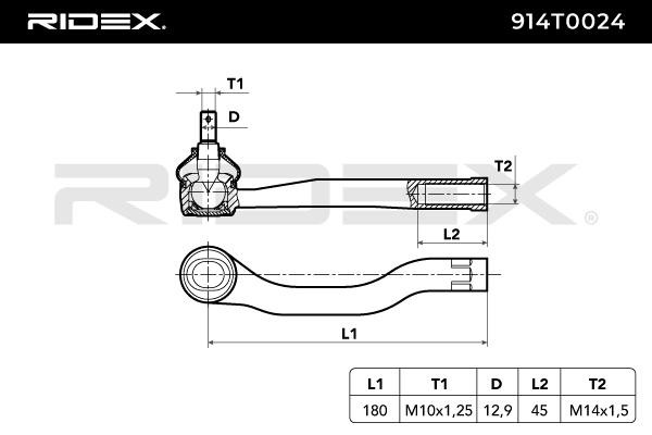 RIDEX Outer tie rod 914T0024