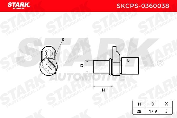 SKCPS-0360038 CKP sensor SKCPS-0360038 STARK Hall Sensor, without cable, with seal ring