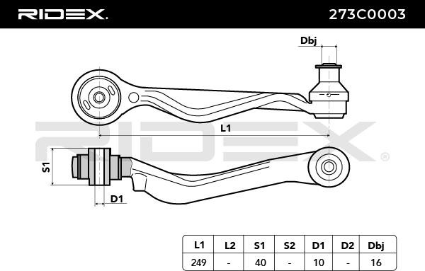 273C0003 Track control arm RIDEX 273C0003 review and test
