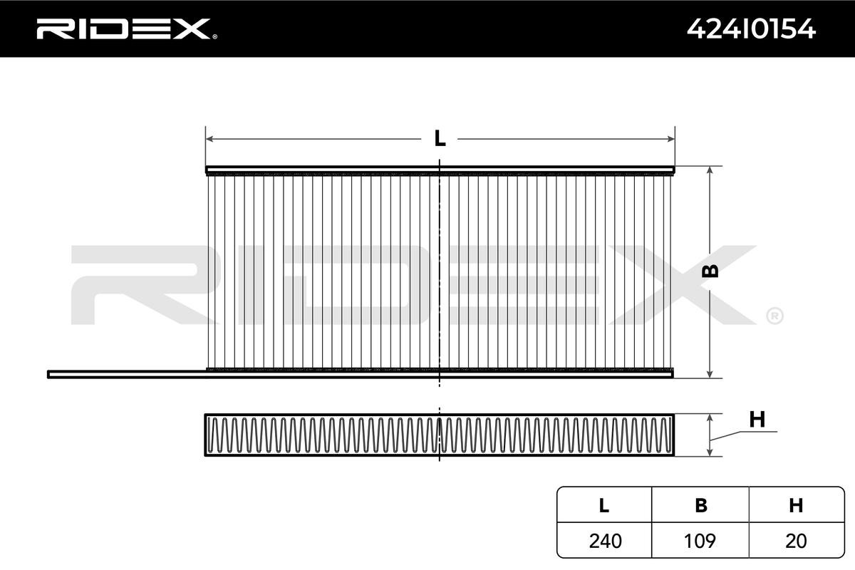 RIDEX | Filtr, wentylacja przestrzeni pasażerskiej 424I0154