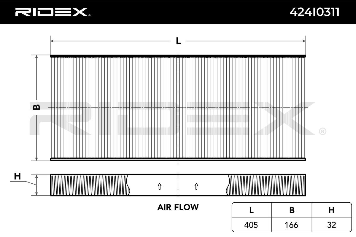Original 424I0311 RIDEX Air conditioner filter OPEL