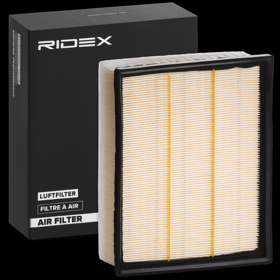 RIDEX 57mm, rectangular, Filter Insert, Air Recirculation Filter, with pre-filter Height: 57mm Engine air filter 8A0117 buy