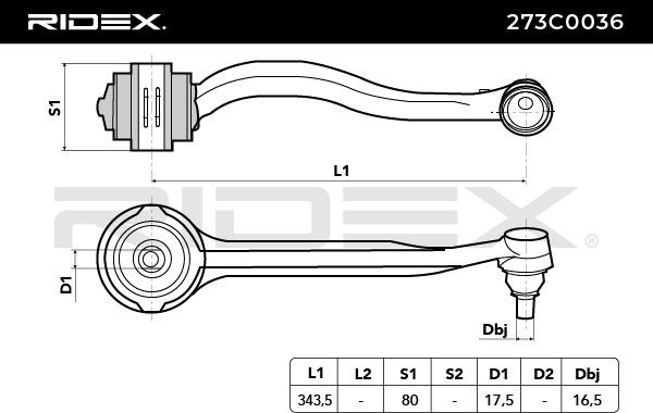 273C0036 Track control arm RIDEX 273C0036 review and test