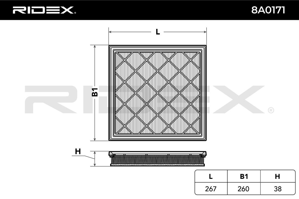 OEM-quality RIDEX 8A0171 Engine filter