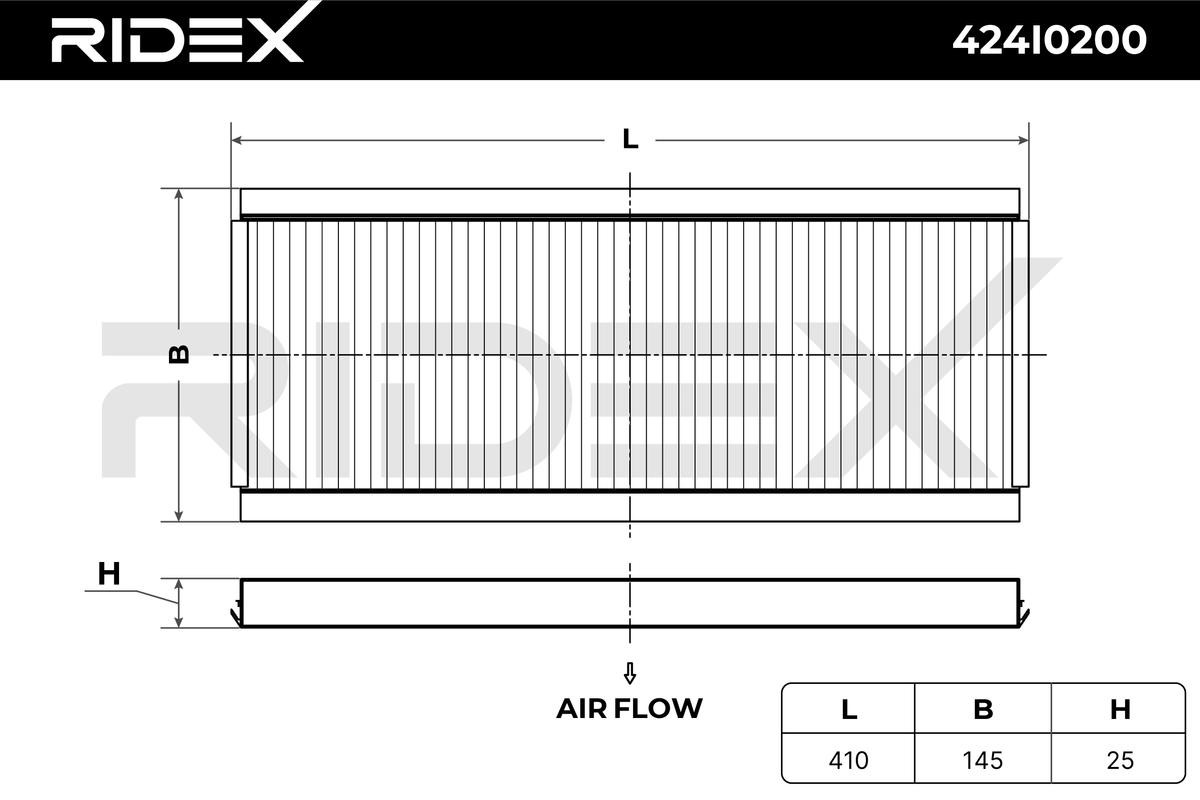 OEM-quality RIDEX 424I0200 Air conditioner filter