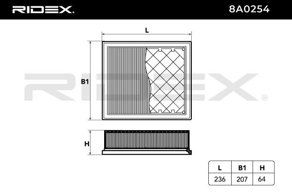 OEM-quality RIDEX 8A0254 Engine filter