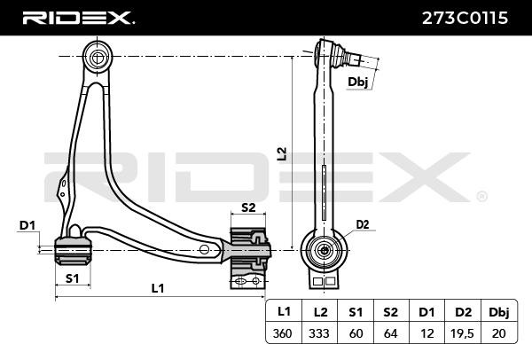 RIDEX Trailing arm 273C0115 buy online
