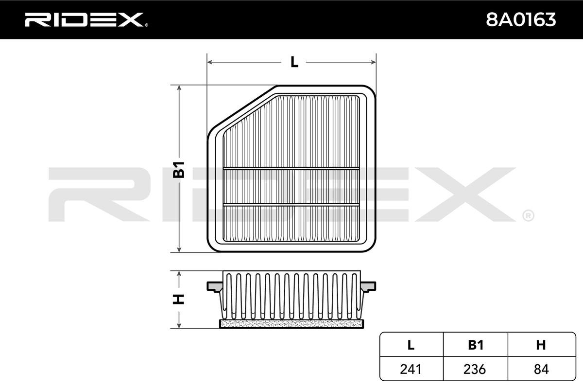 OEM-quality RIDEX 8A0163 Engine filter