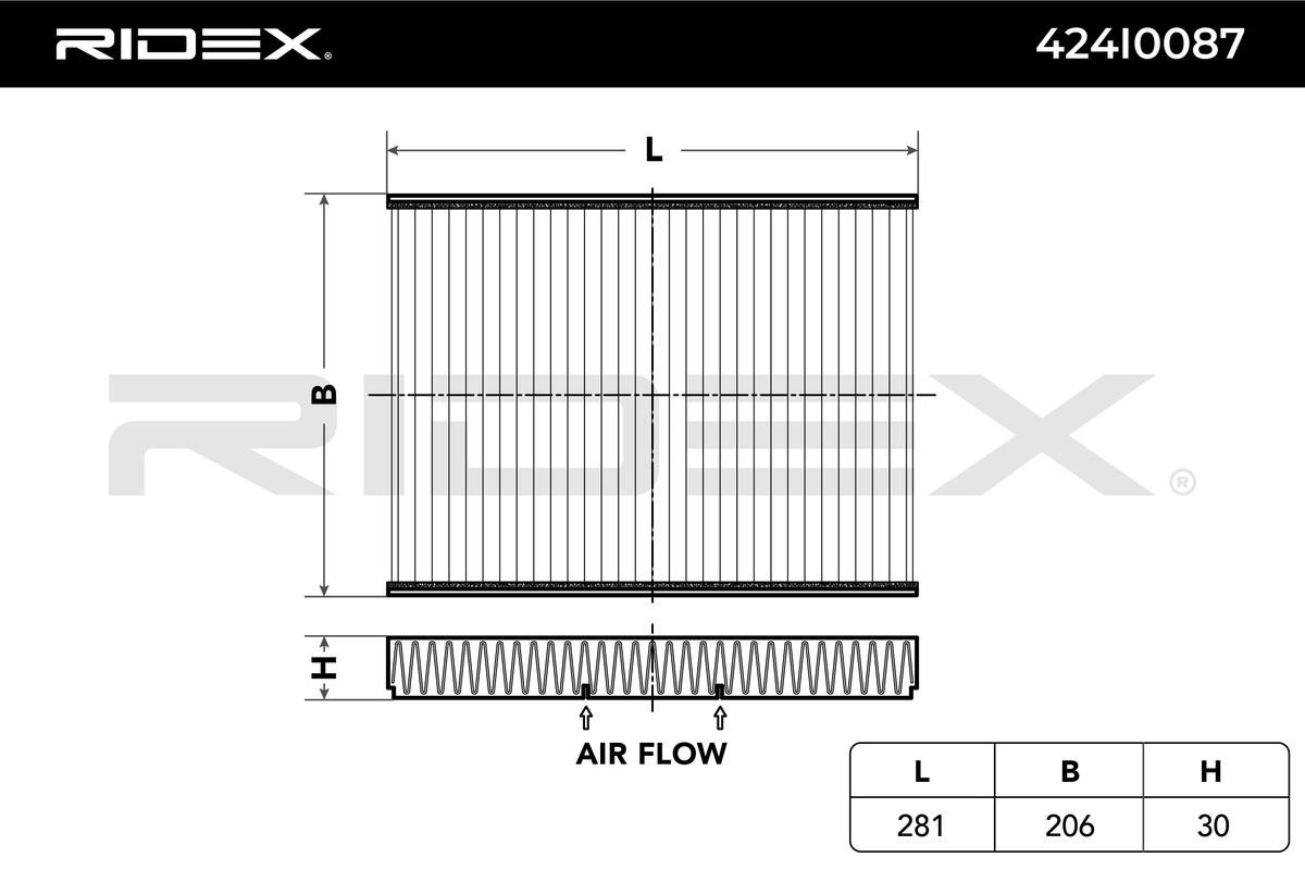 RIDEX Air conditioning filter 424I0087