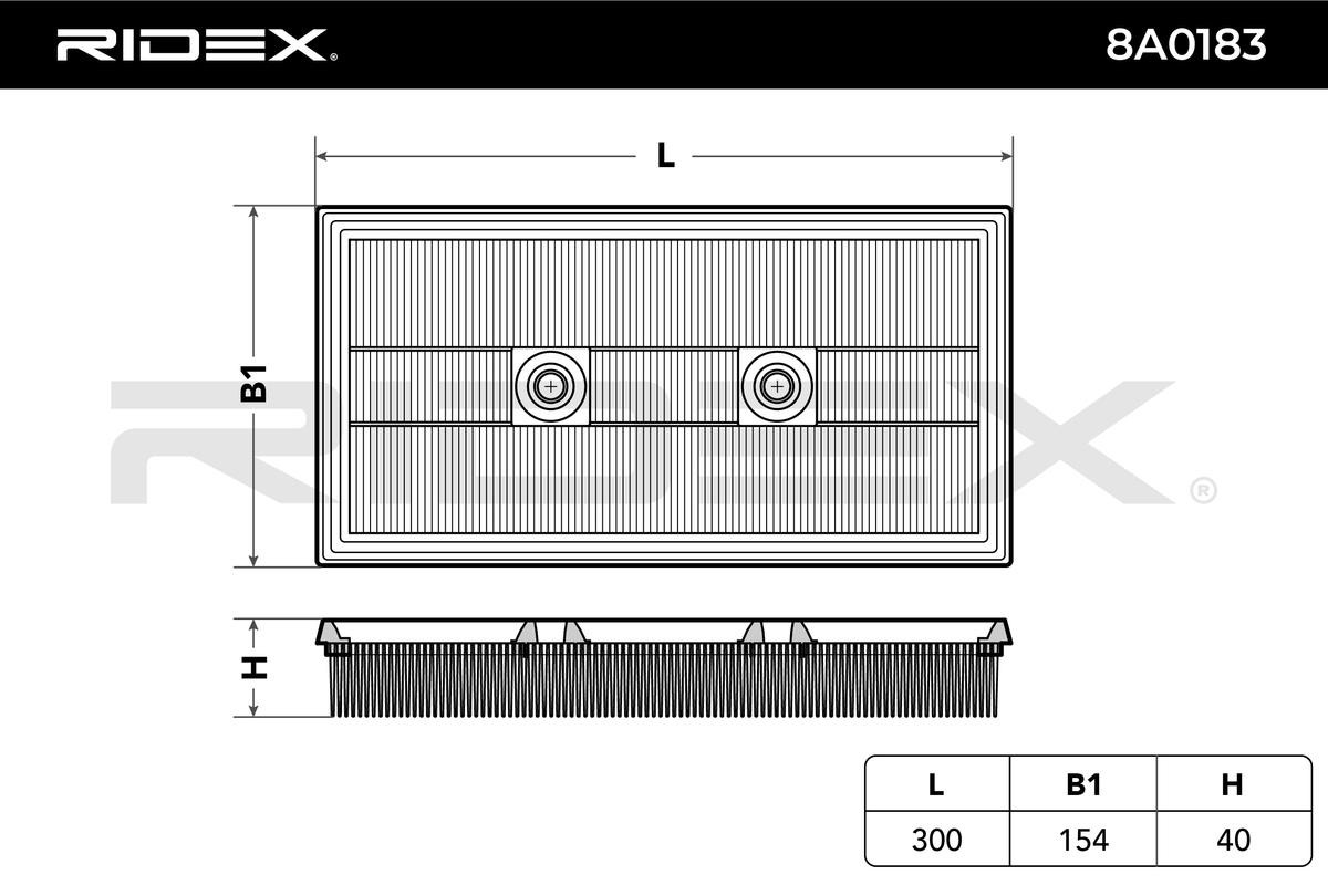 OEM-quality RIDEX 8A0183 Engine filter