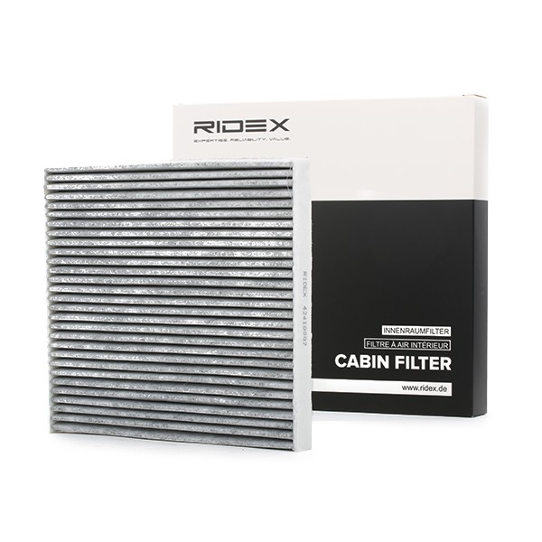 RIDEX 424I0007 Air conditioner filter Activated Carbon Filter, Filter Insert, 200 mm x 220 mm x 20 mm