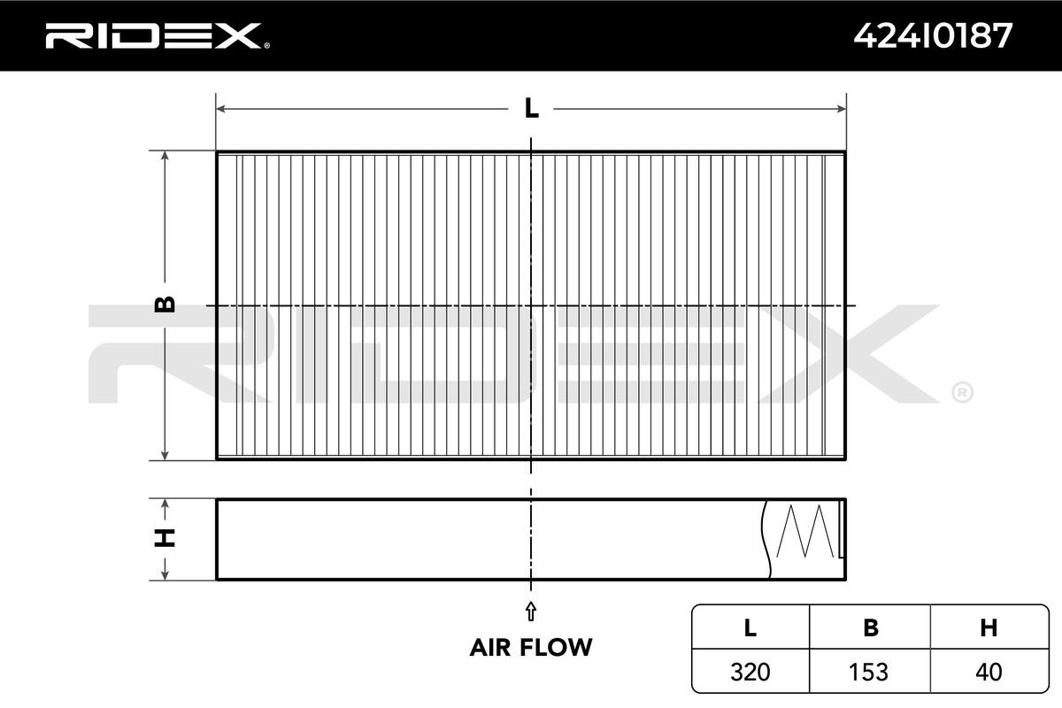 RIDEX | Филтър, въздух за вътрешно пространство 424I0187