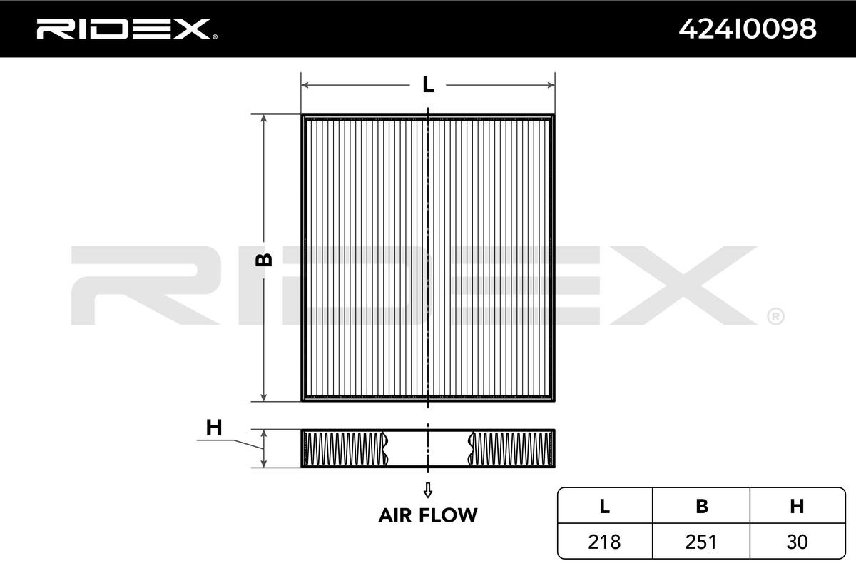 RIDEX Air conditioning filter 424I0098