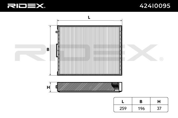 OEM-quality RIDEX 424I0095 Air conditioner filter