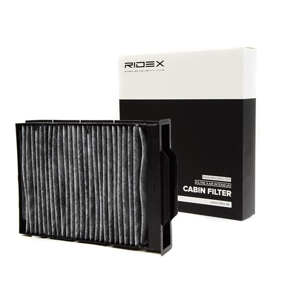 RIDEX 424I0191 Pollen filter Activated Carbon Filter, Filter Insert, with Odour Absorbent Effect, 250 mm x 182 mm x 30 mm