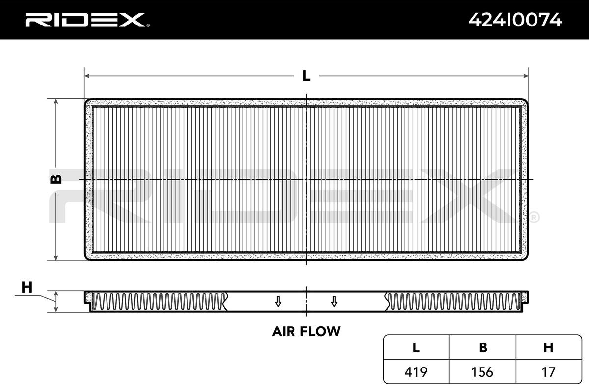 RIDEX | Filtr, wentylacja przestrzeni pasażerskiej 424I0074