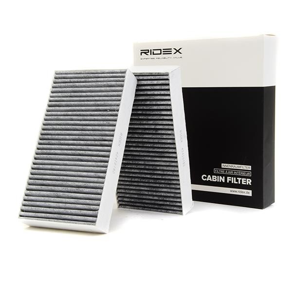 RIDEX Activated Carbon Filter, 254 mm x 134,0 mm x 41 mm Width: 134,0mm, Height: 41mm, Length: 254mm Cabin filter 424I0192 buy