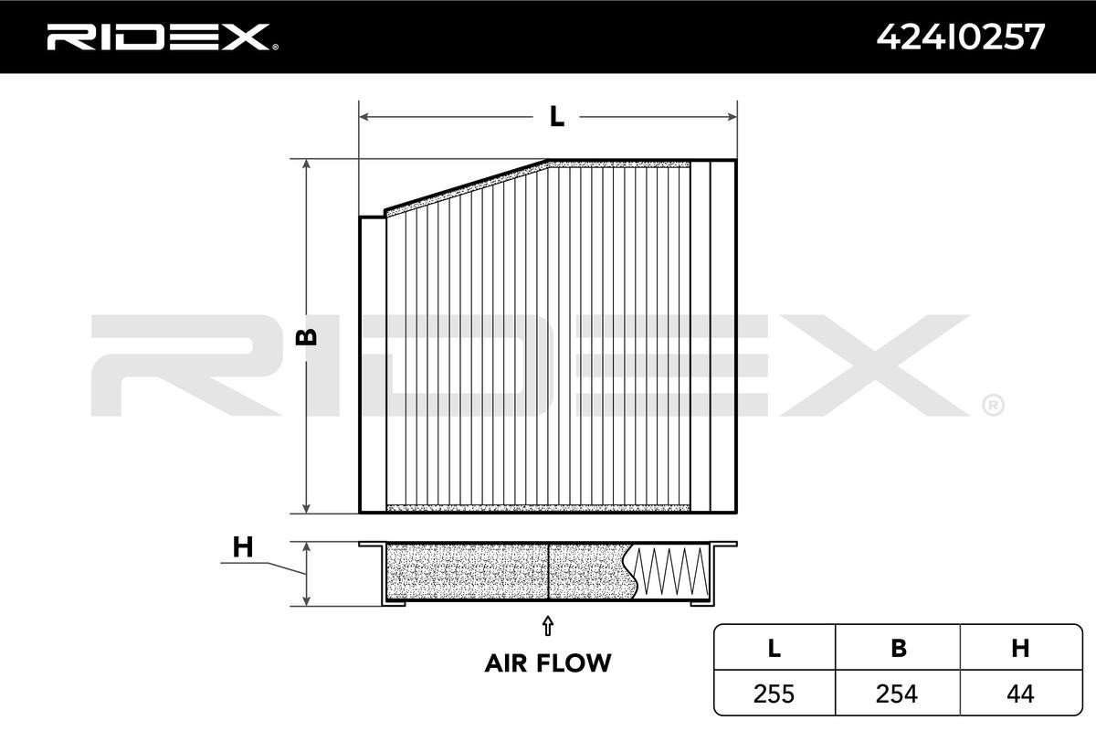 RIDEX 424I0257 oryginalne MERCEDES-BENZ Filtr klimatyzacji Filtr z węglem aktywnym