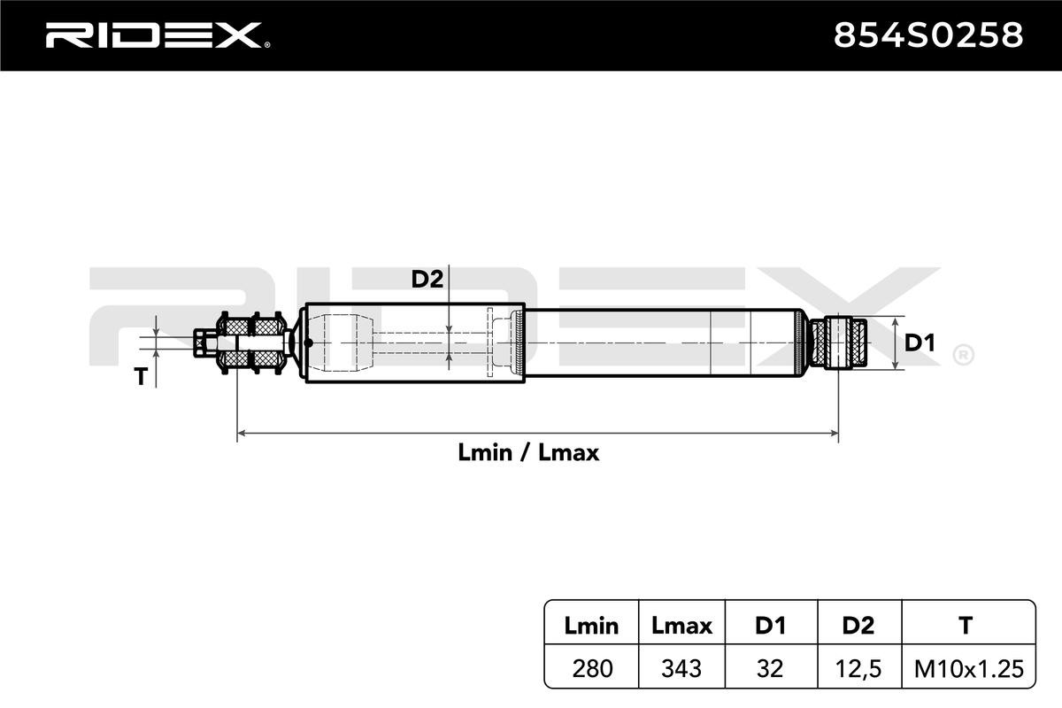 OEM-quality RIDEX 854S0258 Shock absorber