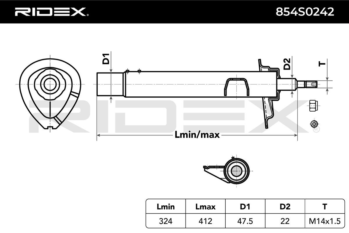 RIDEX Shock absorbers 854S0242 buy online