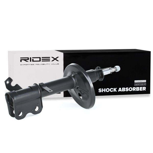 RIDEX 854S0234 Shock absorber Front Axle Right, Gas Pressure, 485x333 mm, Twin-Tube, Suspension Strut, Bottom Clamp, Top pin