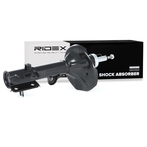 RIDEX 854S0232 Shock absorber Rear Axle Right, Gas Pressure, 594x400 mm, Twin-Tube, Suspension Strut, Top pin, Bottom Clamp