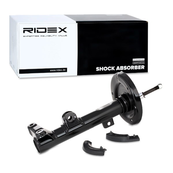 RIDEX 854S0276 Shock absorber Front Axle, Gas Pressure, Twin-Tube, Suspension Strut, Bottom Clamp, Top pin