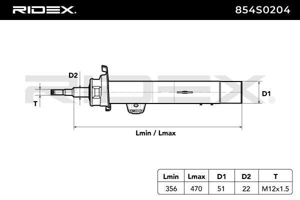 RIDEX Shock absorbers 854S0204 buy online