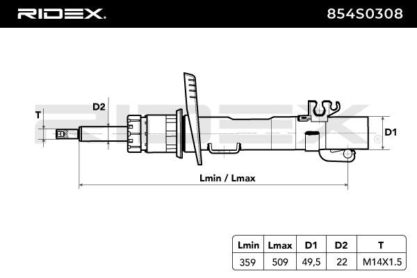 RIDEX Ammortizzatori 854S0308