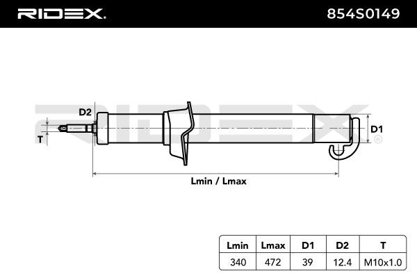 RIDEX Suspension shocks 854S0149 for ALFA ROMEO 156, 147, GT