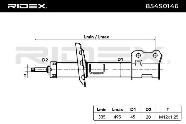 Stoßdämpfer 854S0146 von RIDEX