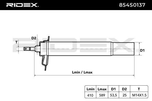 OEM-quality RIDEX 854S0137 Shock absorber